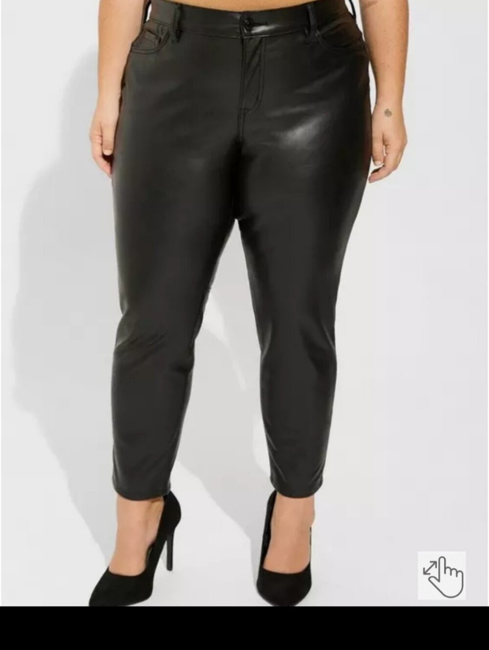 Torrid Sz 20R Black Faux Leather Skinny Pants